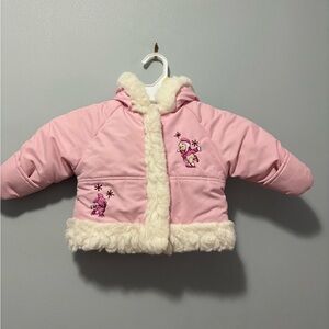 Vintage Disney Baby Pink Winnie the Pooh Winter Coat